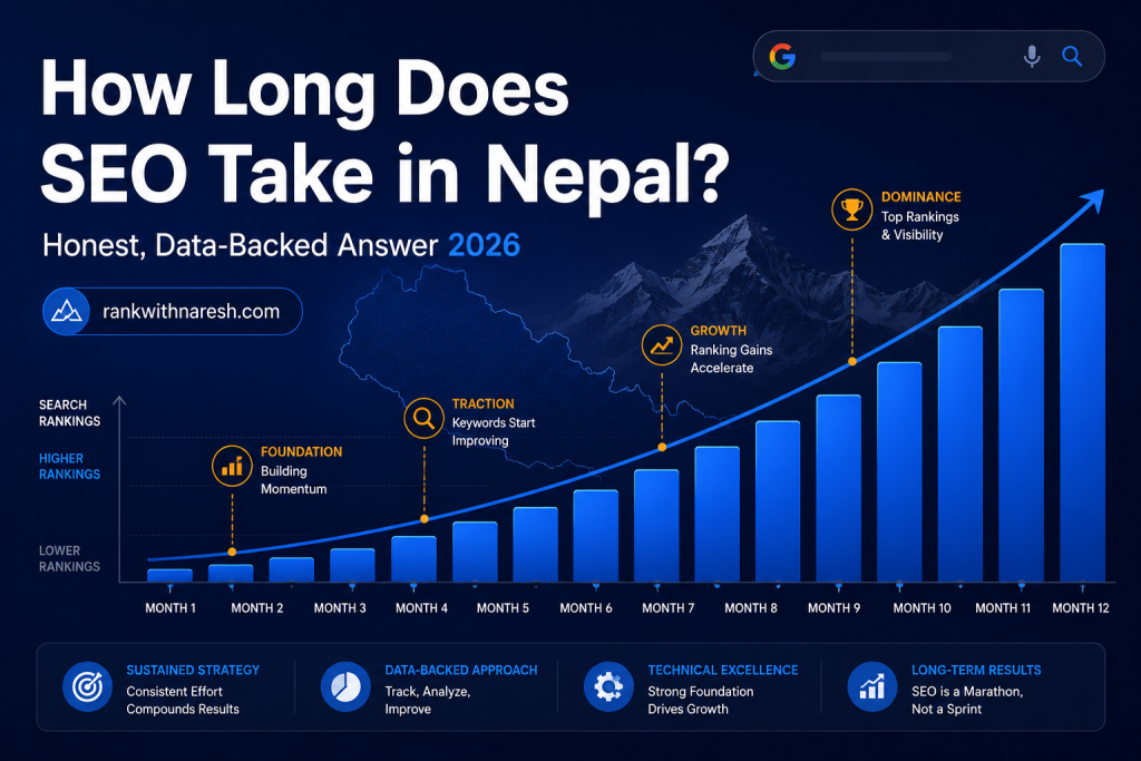 how long does seo takes time to show result in nepal
